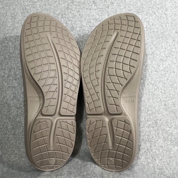 Oofos OOahh Recovery Slides Unisex M13 W15 Nomad Beige Sandal NEW Orthopedic